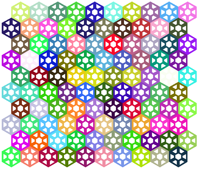 random hex tiling