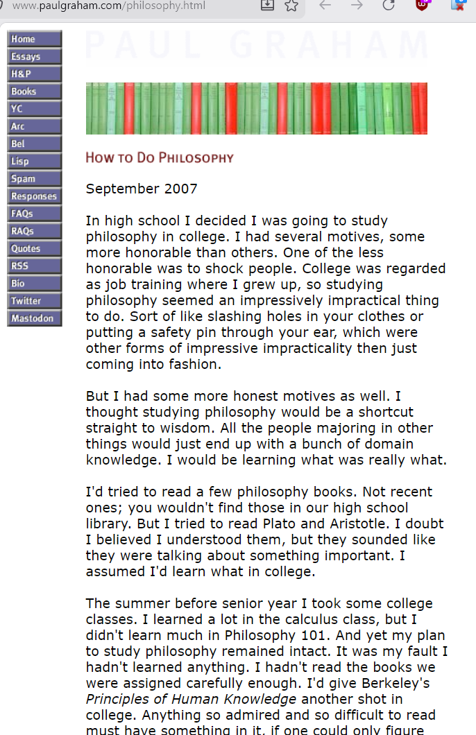 Paul Graham How to Do Philosophy 273f5 ll