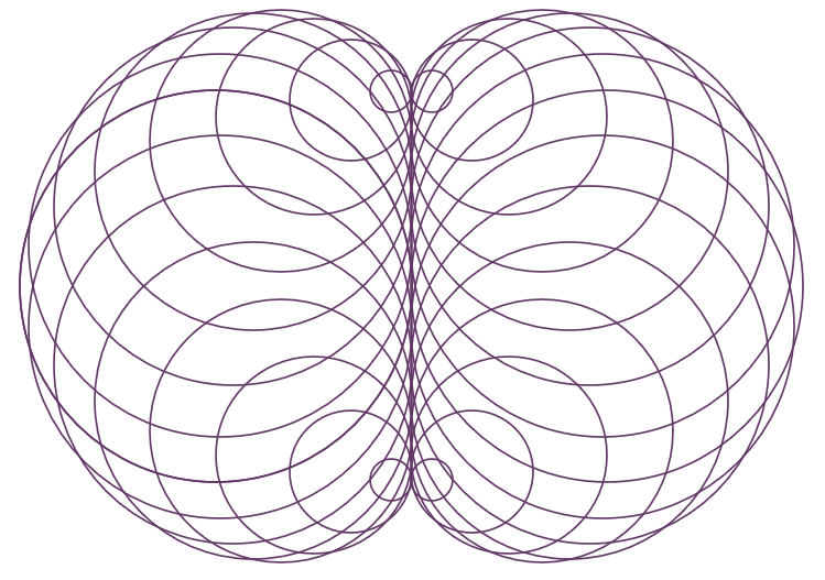 Nephroid as env of circles