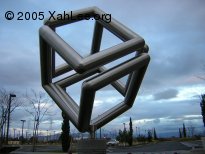 SGI logo sculpture