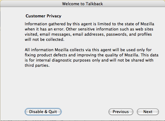 mozilla talkback2