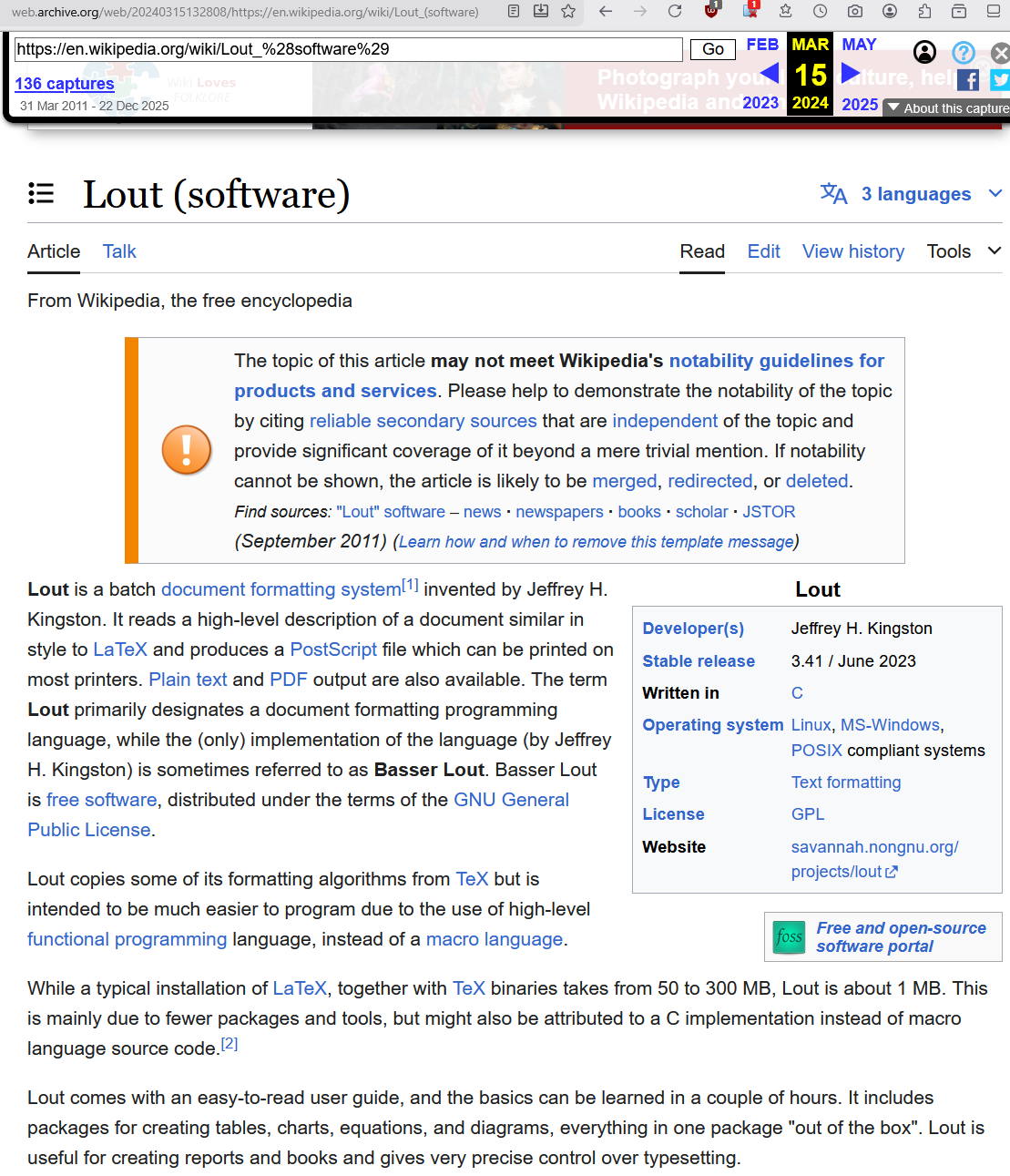 lout software wikip 2026-02-10 19b8d