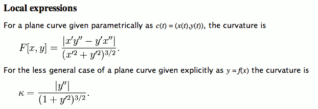 wikipedia curvature