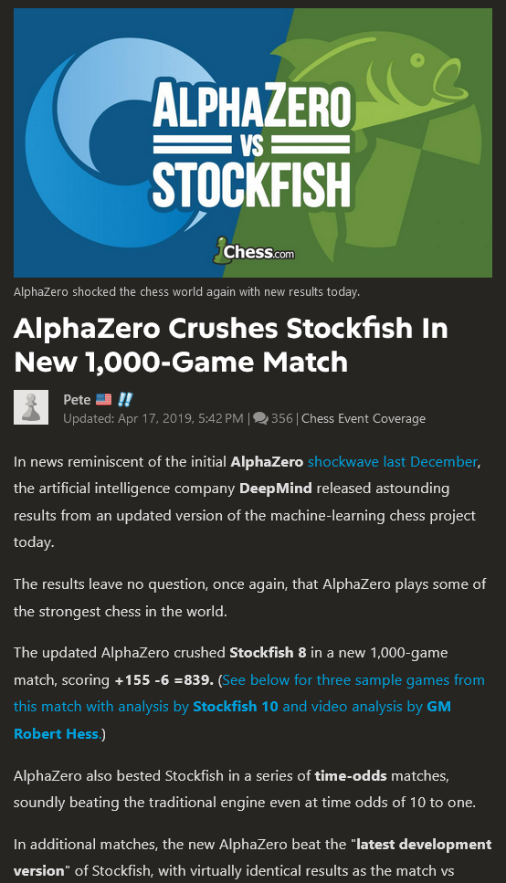 AlphaZero blows away Stockfish DbBrV