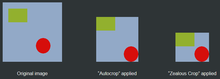 Gimp autocrop vs zealous crop