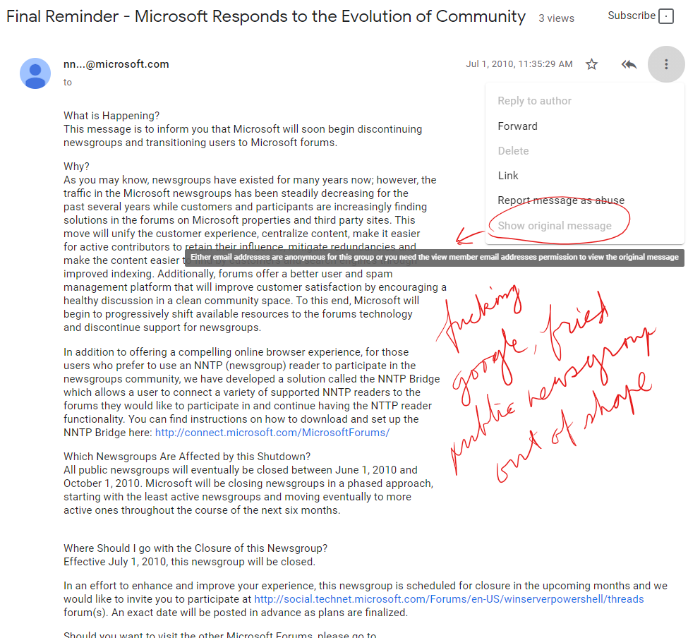 Google Group screws newsgroup history 2021-02-09