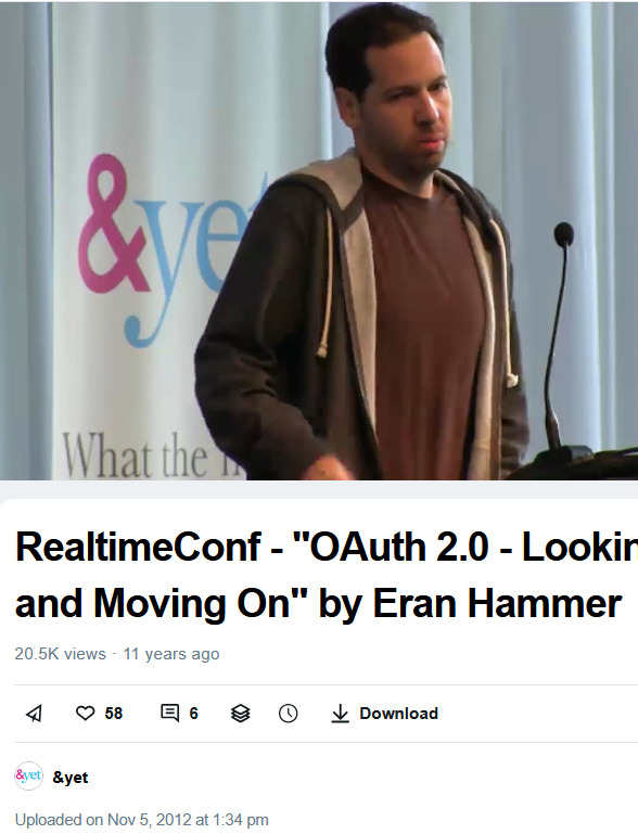 OAuth 2.0 Eran Hammer 7Wpw3