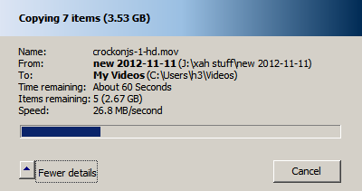 USB2 flash drive read speed 2012-11-13