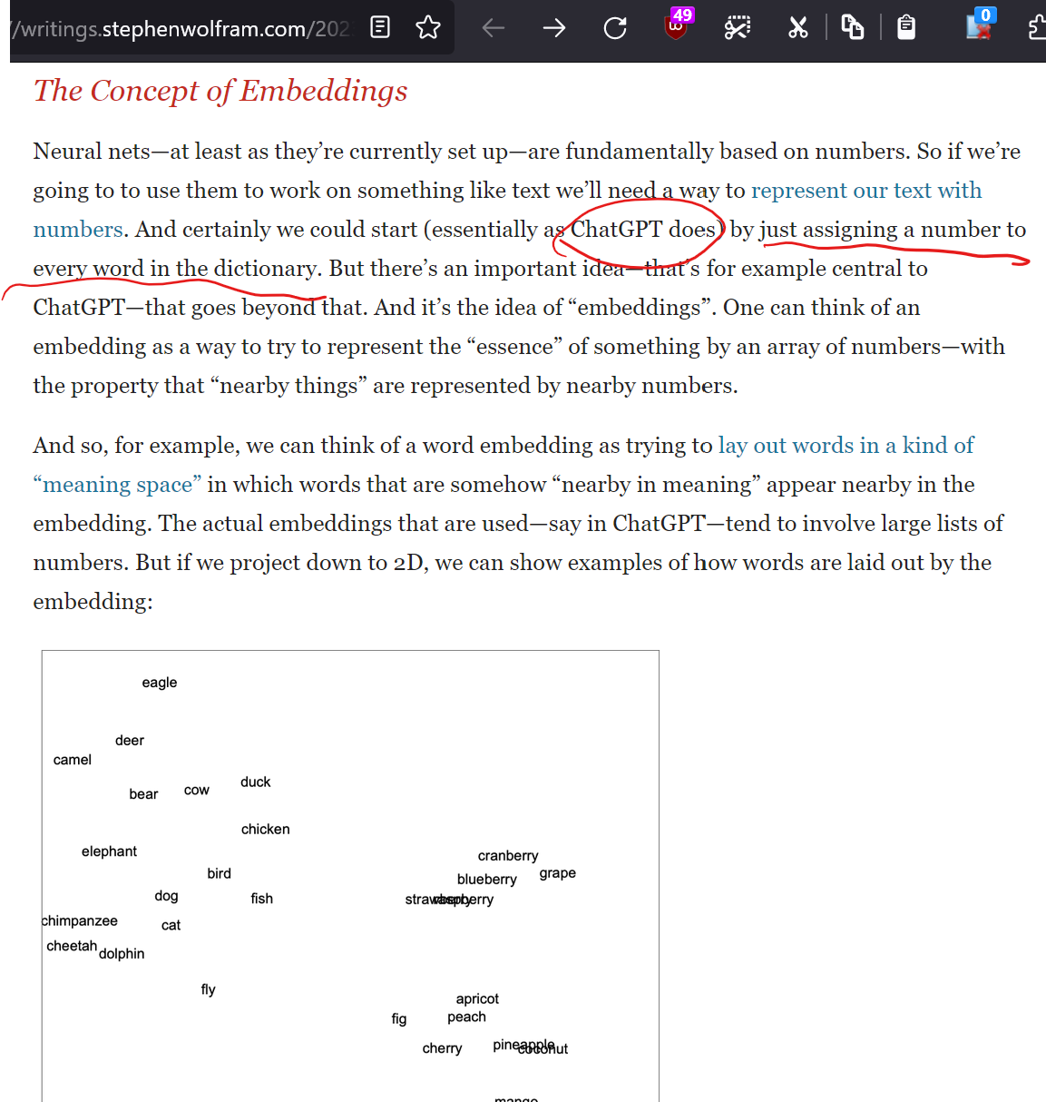 Wolfram neural net embedding 2023-10-01