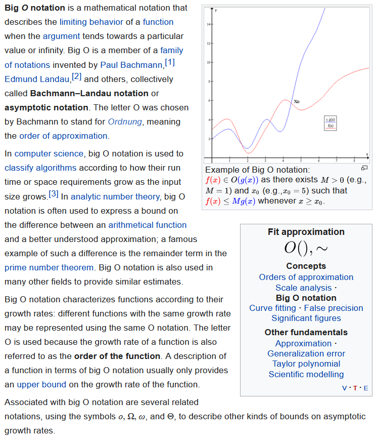 big O notation 2022-07-07