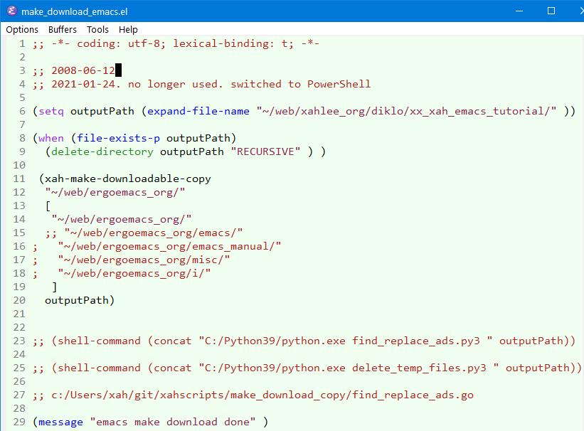 emacs lisp as shell script 2021-01-24