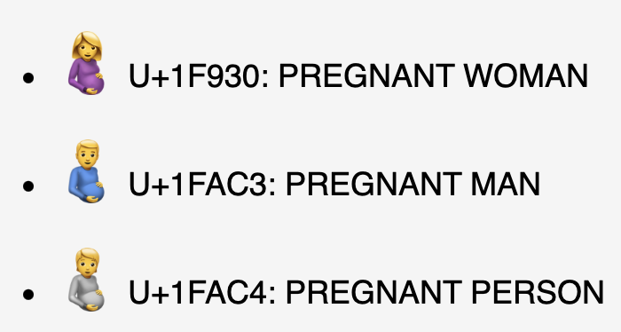 emoji pregnant man on apple comp 2024-09-02