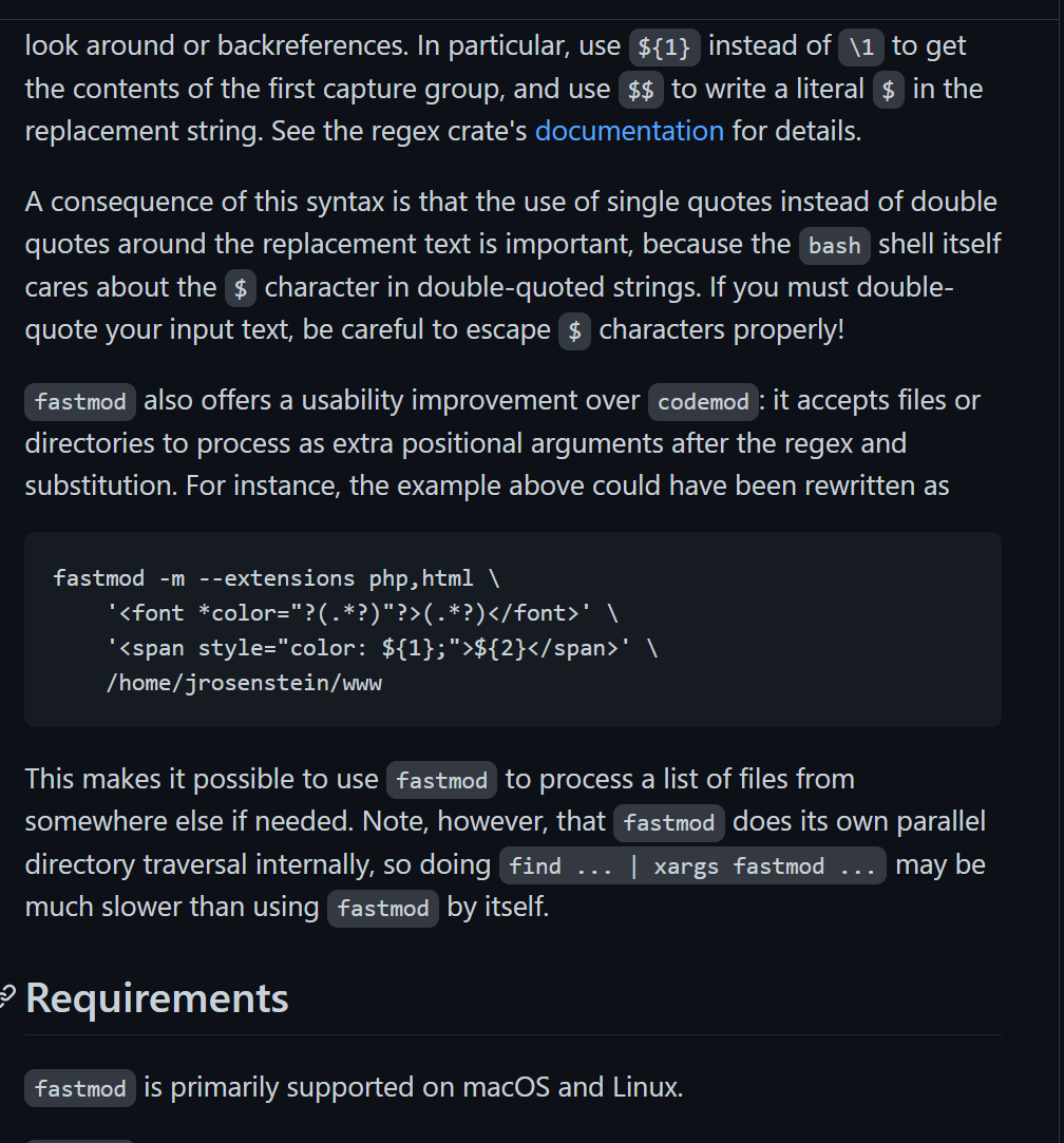 fastmod ripgrep 2022-08-07 v7FhH