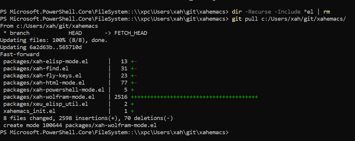 git in PowerShell across network 2021-10-17