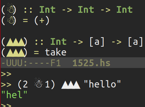 haskell snowman operator h5m4n