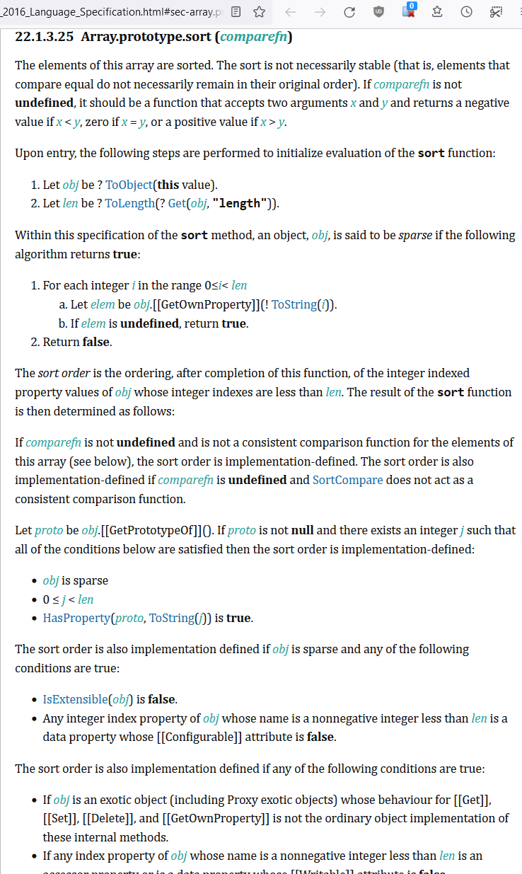 js spec on sort 7z7HG