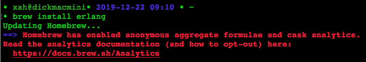 mac homebrew phone home 2019-12-22 sh9pp