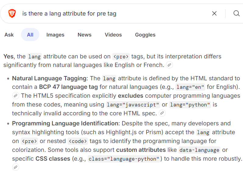 markdown lang attribute pre tag 2026-04-22 nt2M5