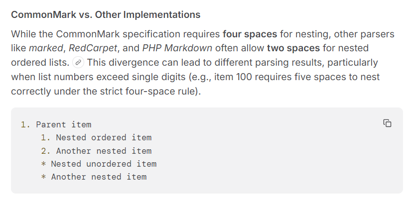 markdown nested list 2026-04-19 1d736