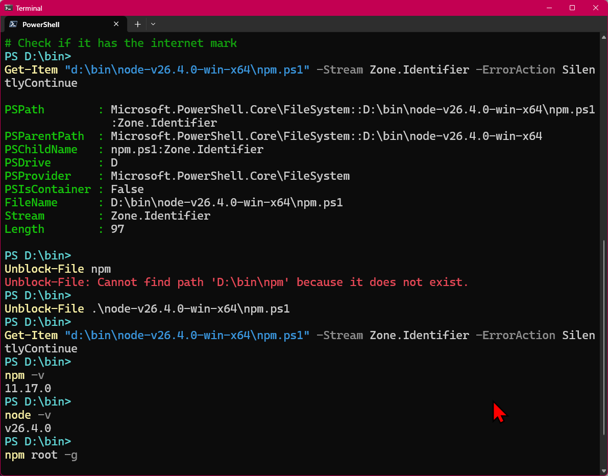 npm powershell 2026-07-06 33cb0 ll