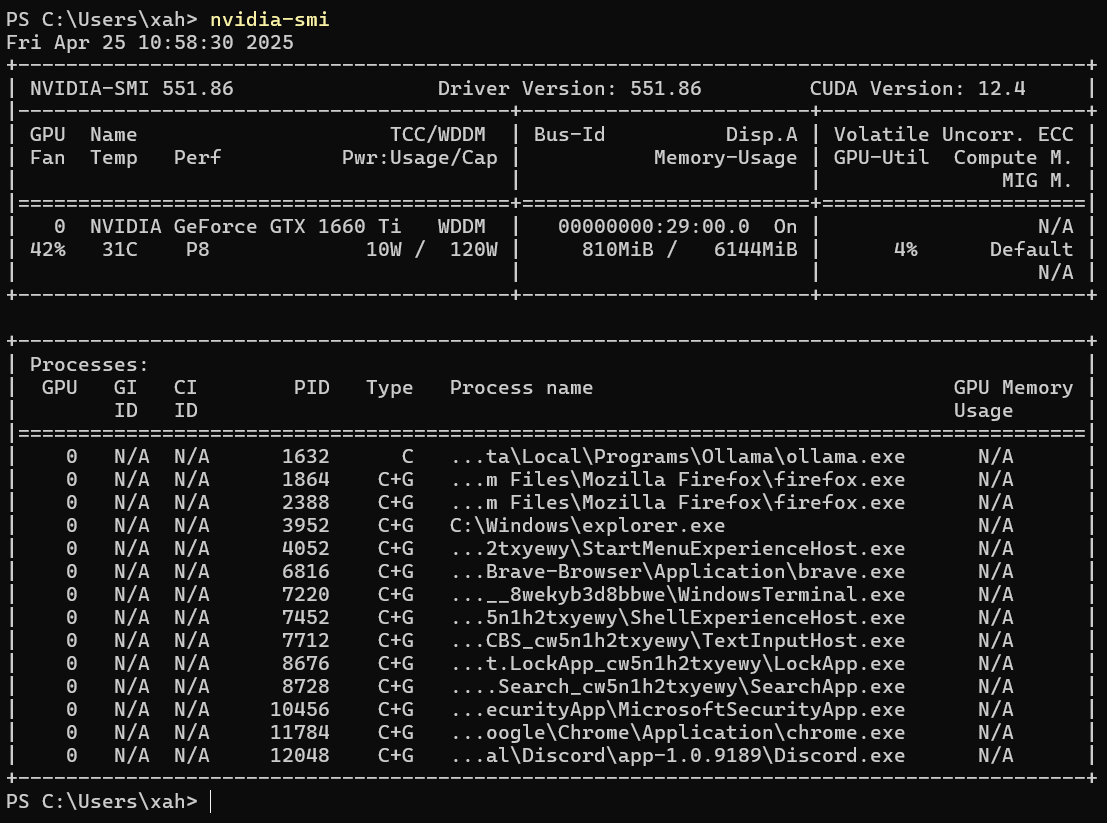 nvidia-smi 2025-04-25 19dbb