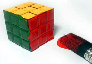 painting rubik cube-m