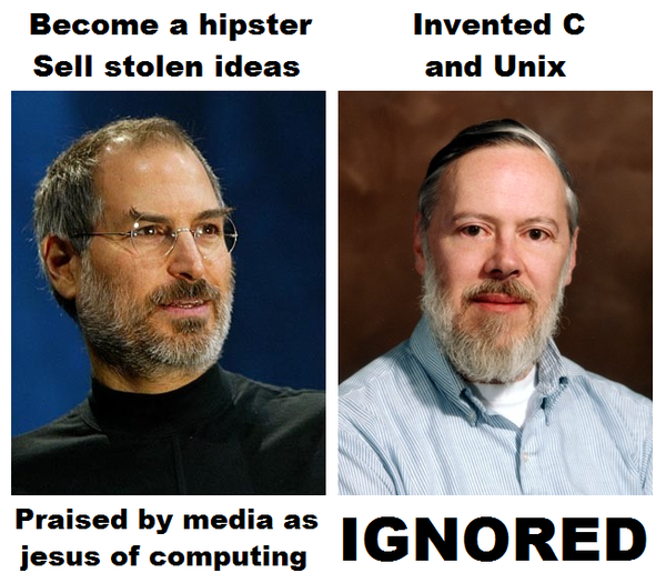 steve jobs vs dennis ritchie