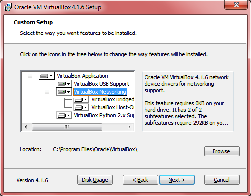 Oracle VM VirtualBox setup