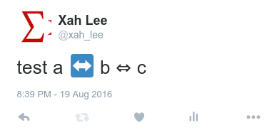 unicode left right arrow becomes pictograph problem