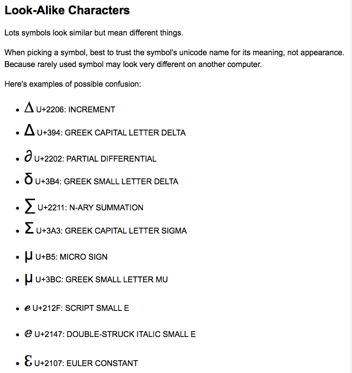 unicode look alike chars 2019-06-21 jx73y