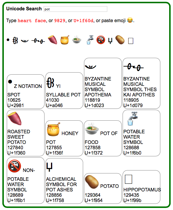 unicode search pot 2019-06-02 4p82h