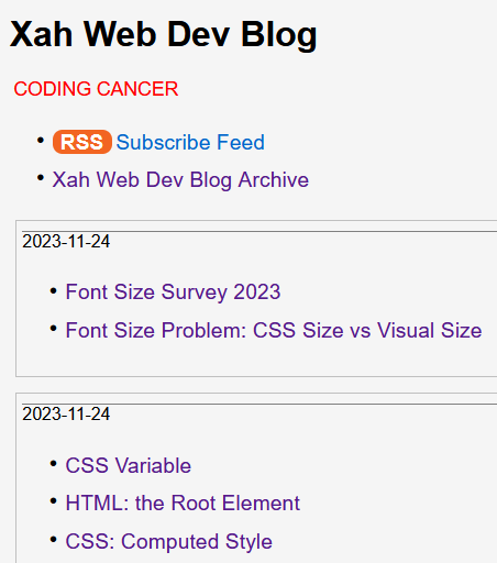 xah webdev blog coding cancer 2023-12-01