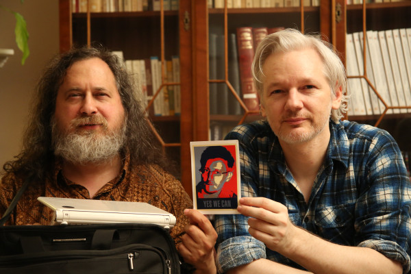 Richard Stallman and Julian Assange 2013-07-12