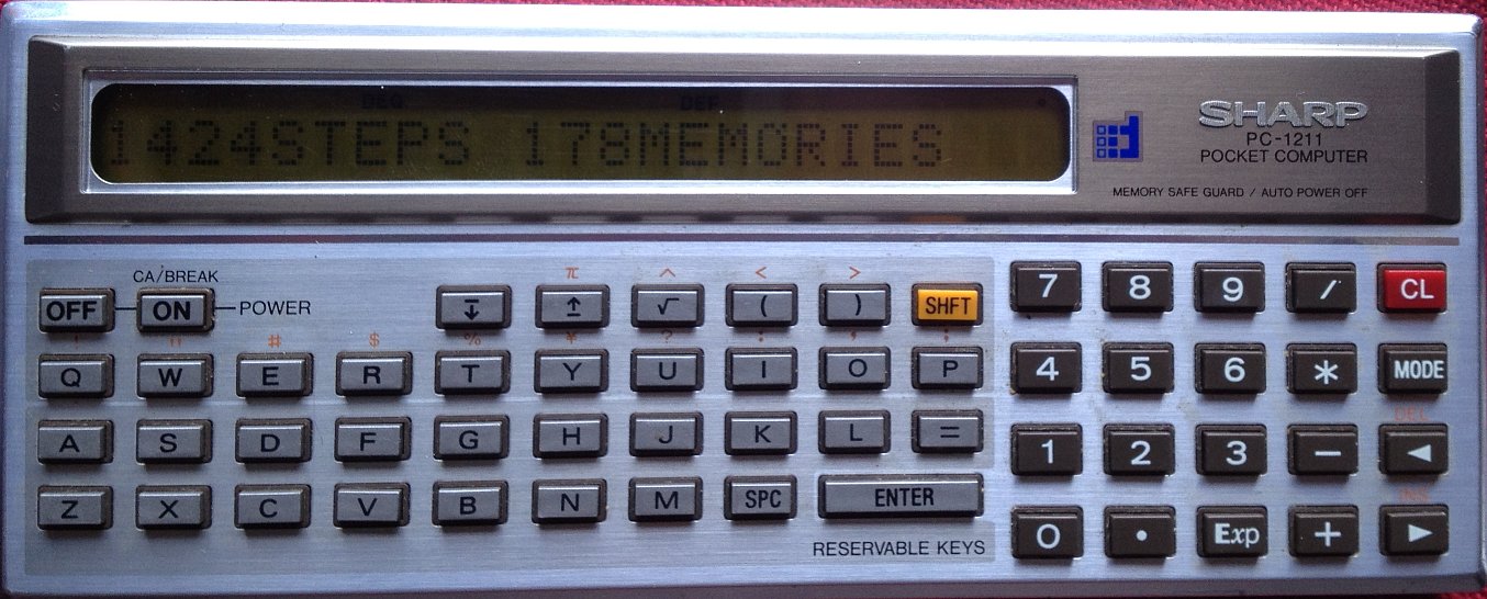 Sharp PC 1211 pocket computer 62842