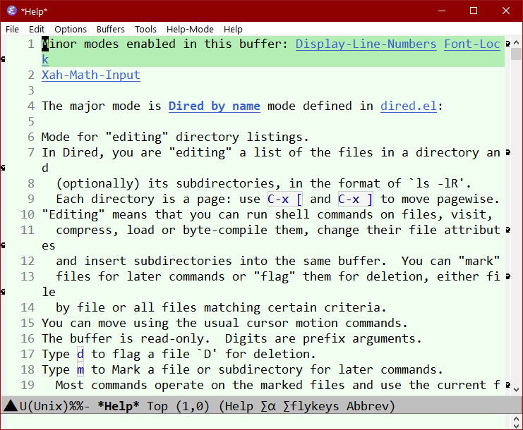 emacs 29 describe-mode 2023-08-05 DdcV