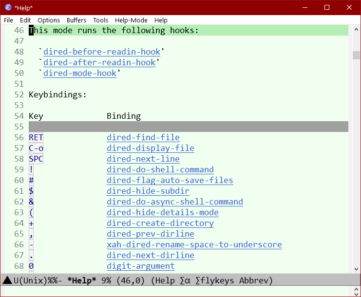 emacs 29 describe-mode 2023-08-05 xBhR