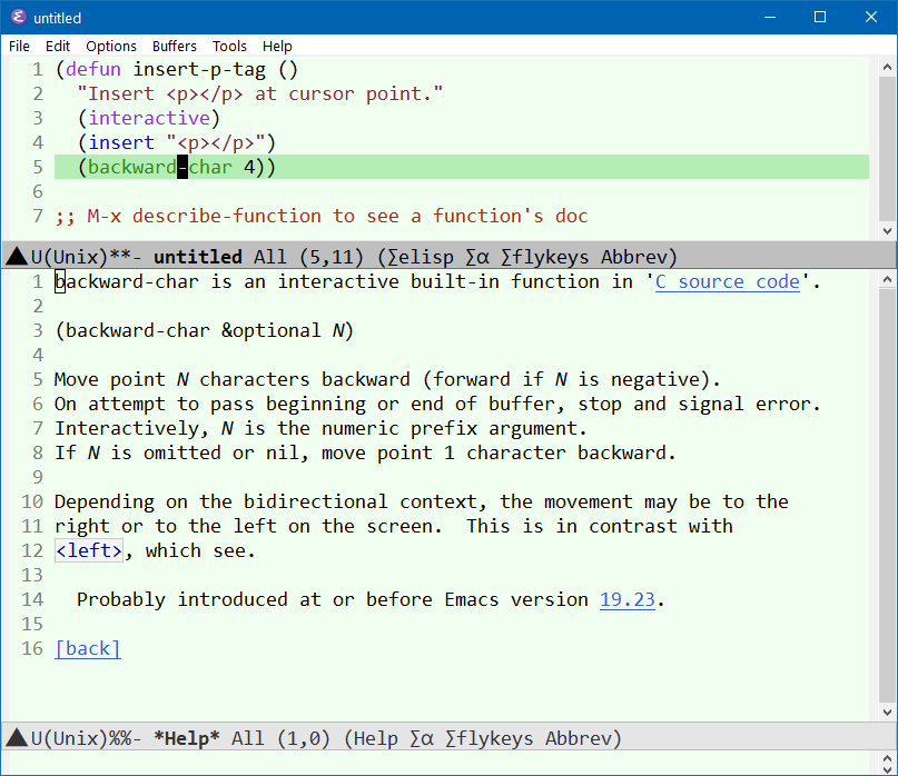 emacs describe-function 2022-06-18