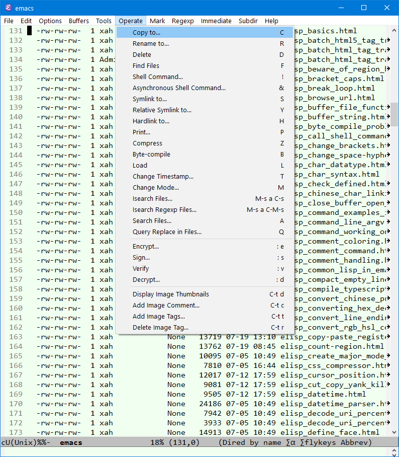 emacs dired menu 2021-07-19