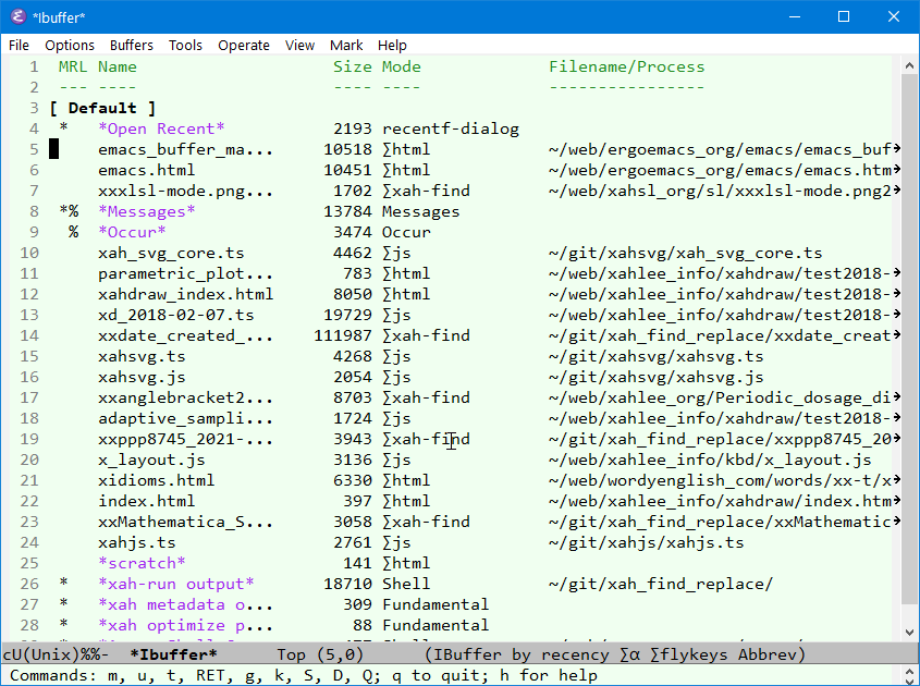 emacs ibuffer 2021-07-20