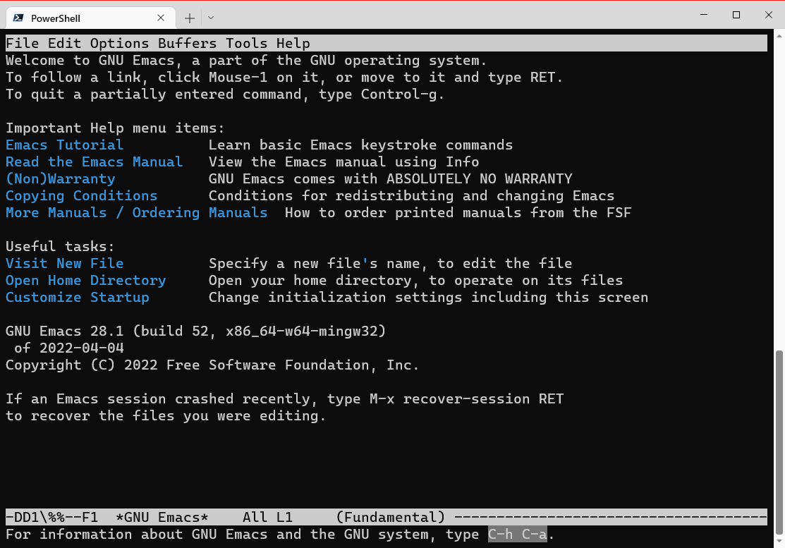 emacs in terminal 2023-01-26 yzM7C