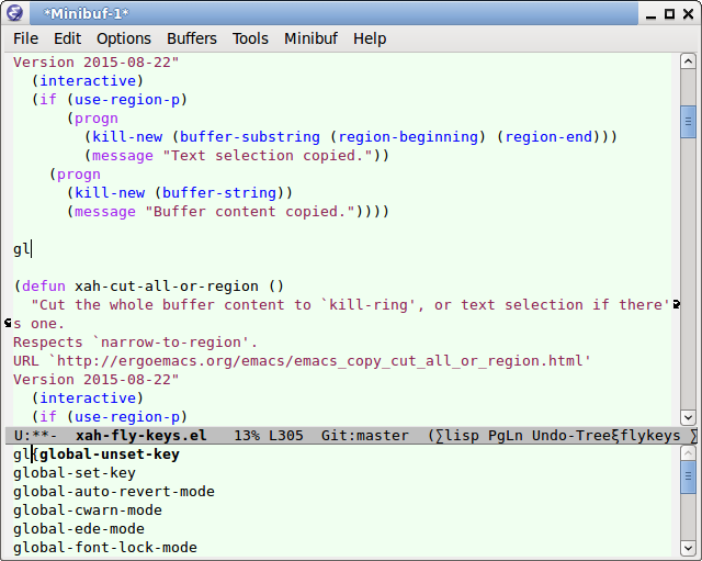 emacs keyword completion ido