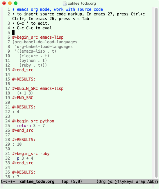 emacs org mode babel 2020-08-16 Dtq32