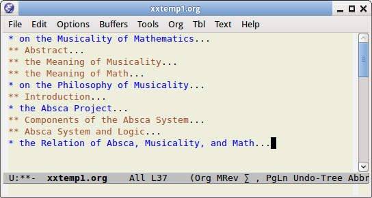 emacs org mode outline2