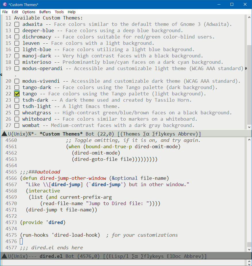emacs theme tango 2022-05-23 150040
