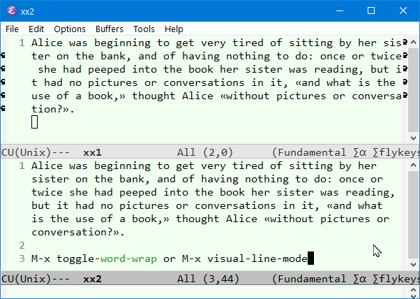 emacs visual-line-mode 2021-05-01
