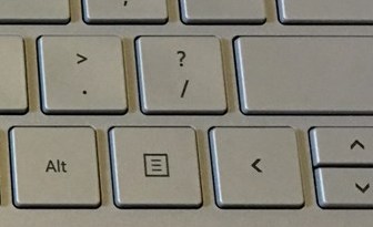 ms surface book menu key 2016