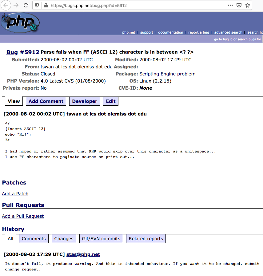 php formfeed problem 2019-12-29 jxq2k