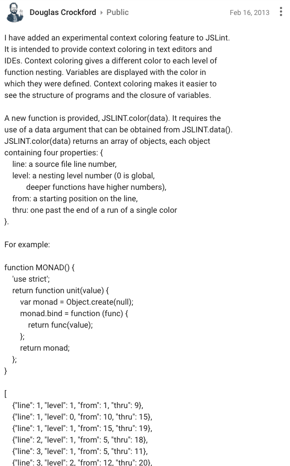 Douglas Crockford syntax coloring nested 2013-02 46c79