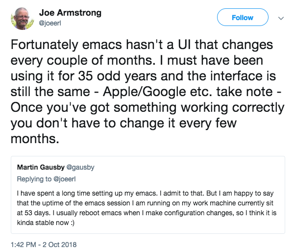 Erlang  Joe Armstrong emacs 8a30c
