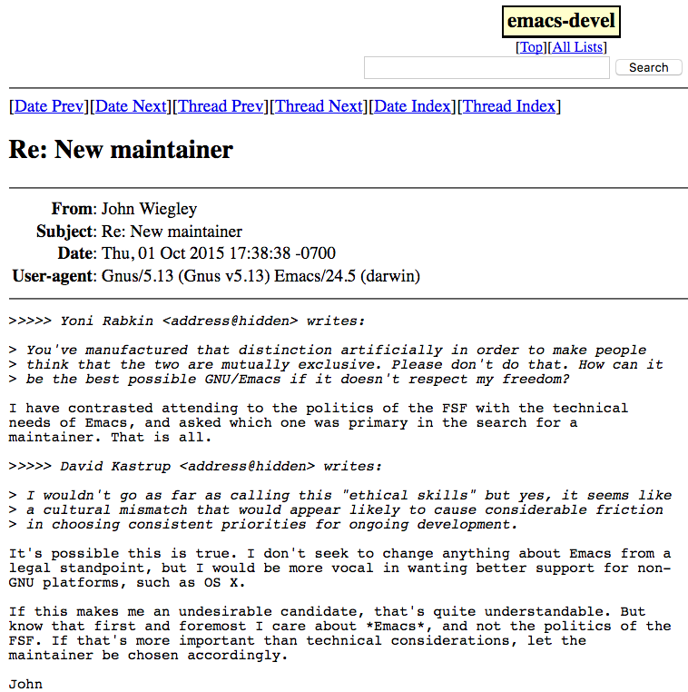 emacs dev john wiegley 2015-10-01 kj3gw
